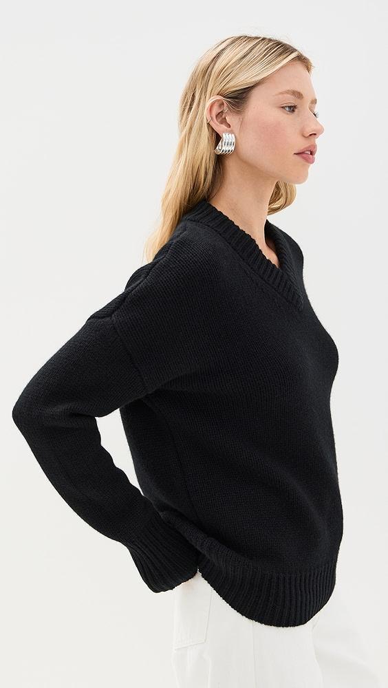 La Ligne Solid Marin V Neck Sweater | Shopbop Product Image