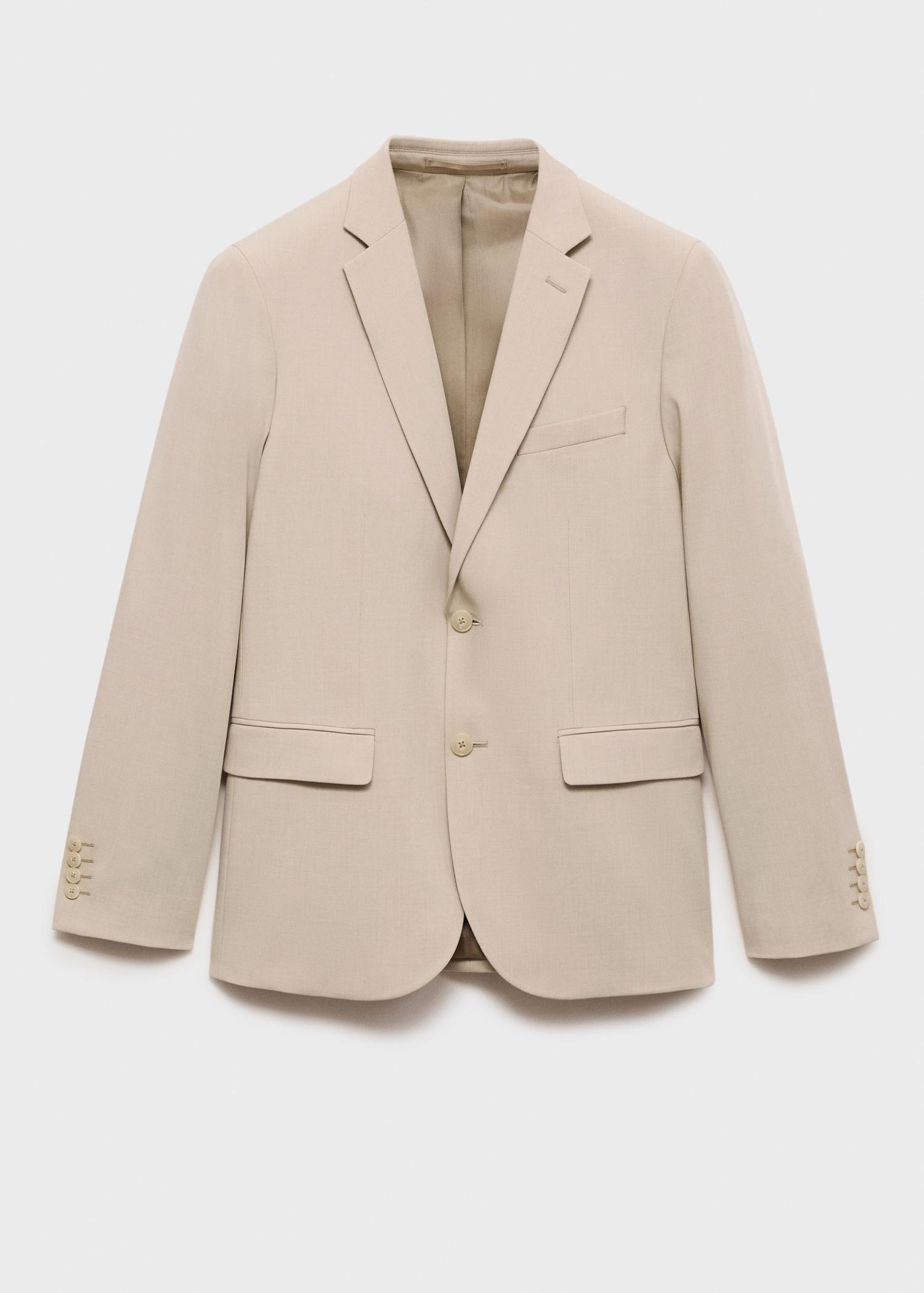 Super slim-fit suit jacket in stretch fabric - Men | MANGO USA Product Image