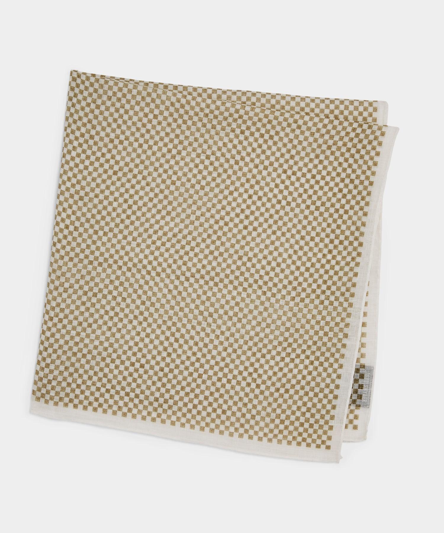 Italian Linen Checkerboard Neckerchief Product Image