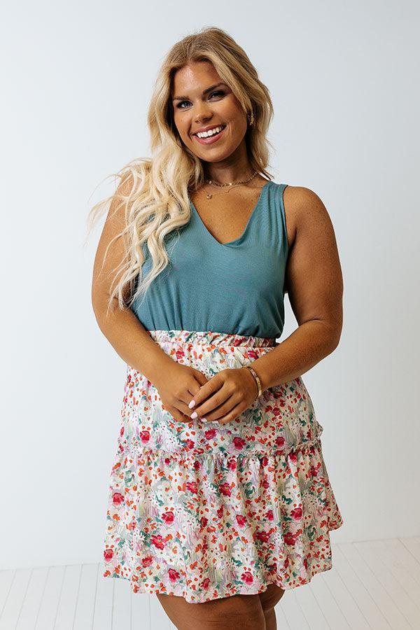 Sun And Shade Shift Top In Teal Curves Product Image