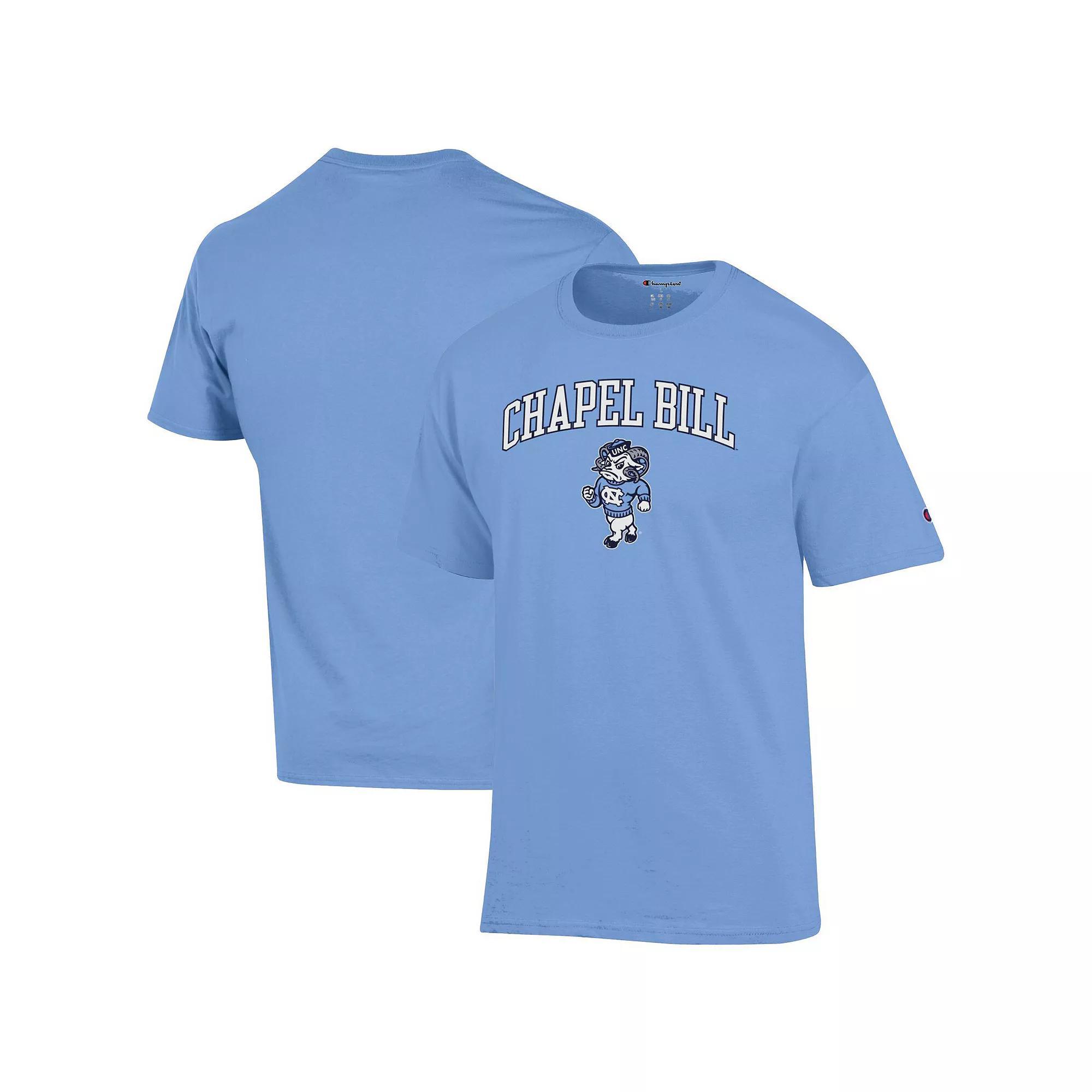 Men's  Champion  Carolina Blue North Carolina Tar Heels Chapel Bill Mascot T-Shirt, Size: 2XL, Light Product Image