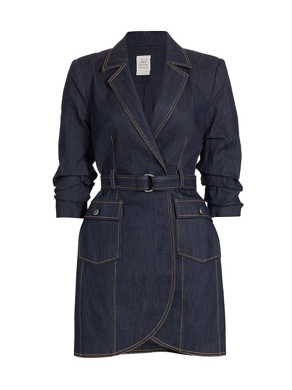 Womens Jenessa Denim Blazer Minidress Product Image
