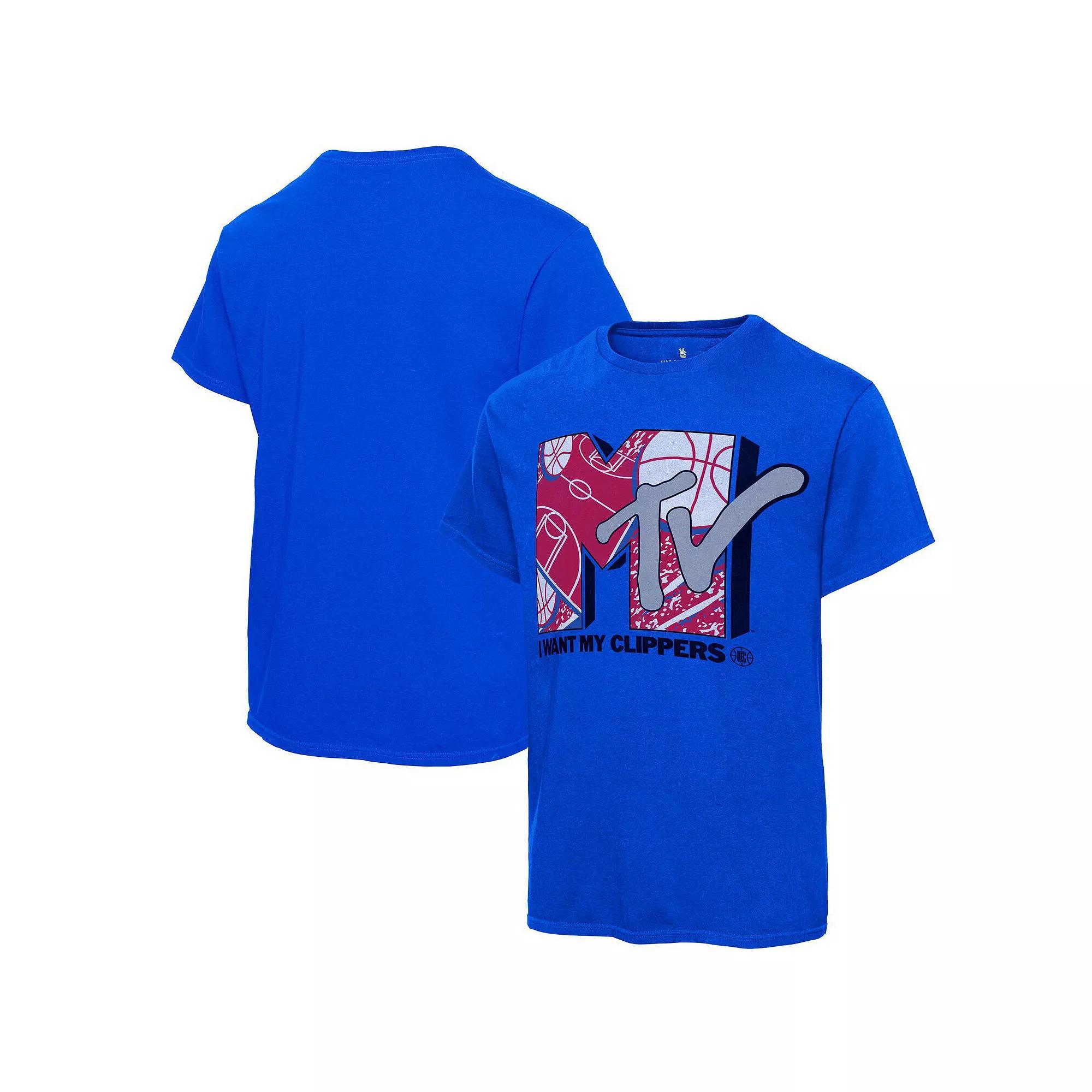 Men's Junk Food Royal Philadelphia 76ers NBA x MTV I Want My T-Shirt, Size: XL, 76r Blue Product Image