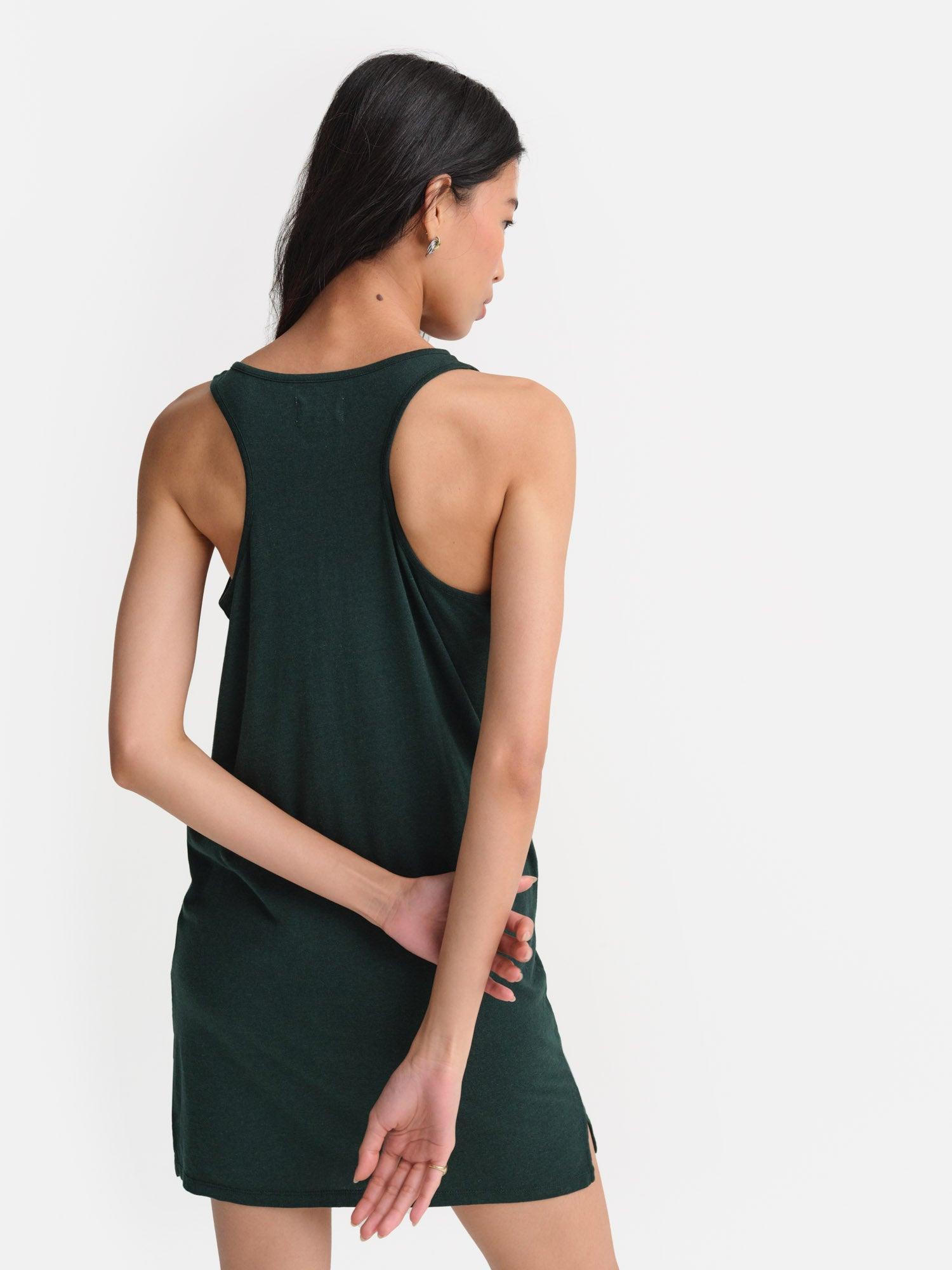 Tencel Sleep Button Down Tank Dress Female Product Image