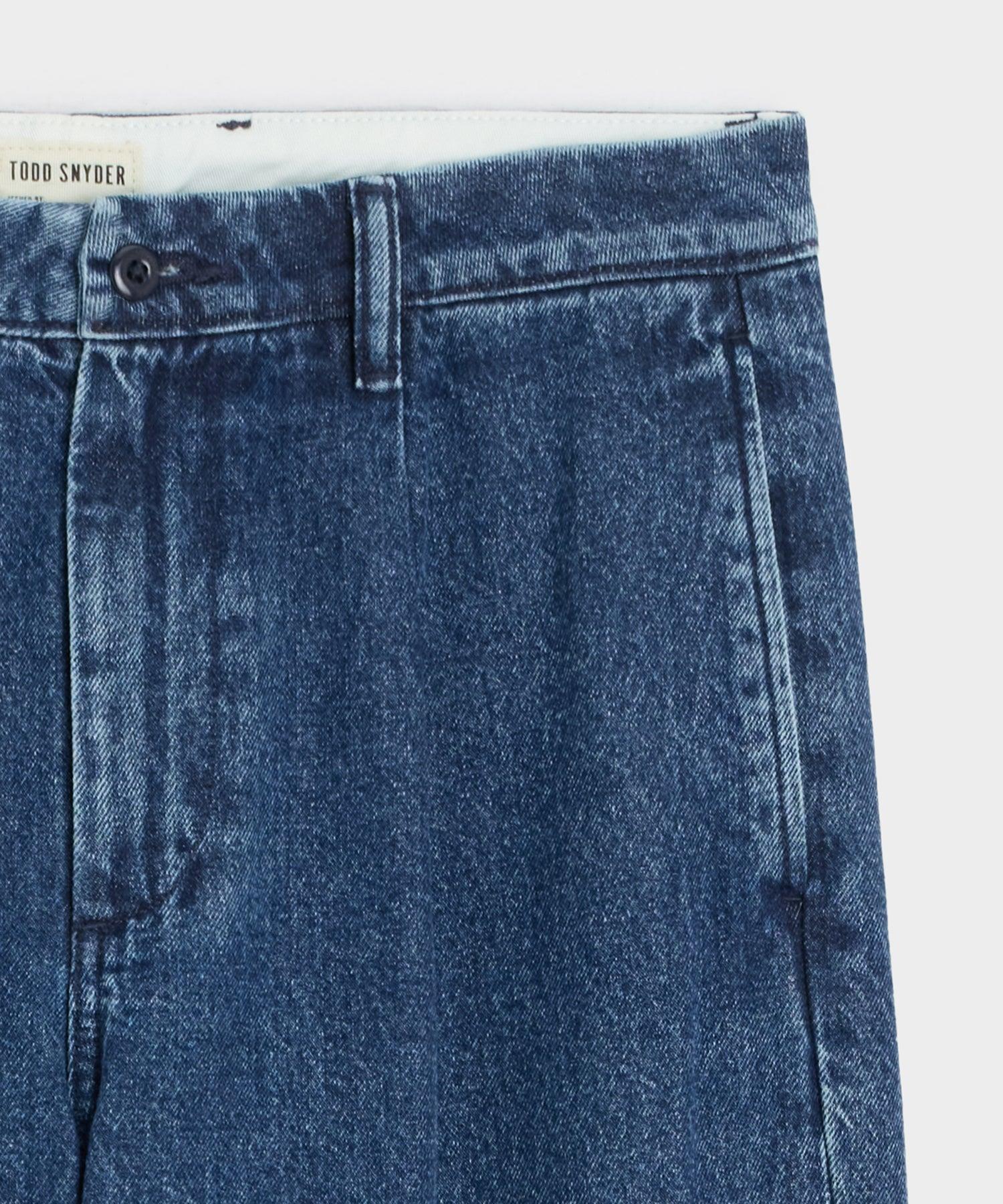 Relaxed Pleated Denim Chino Product Image