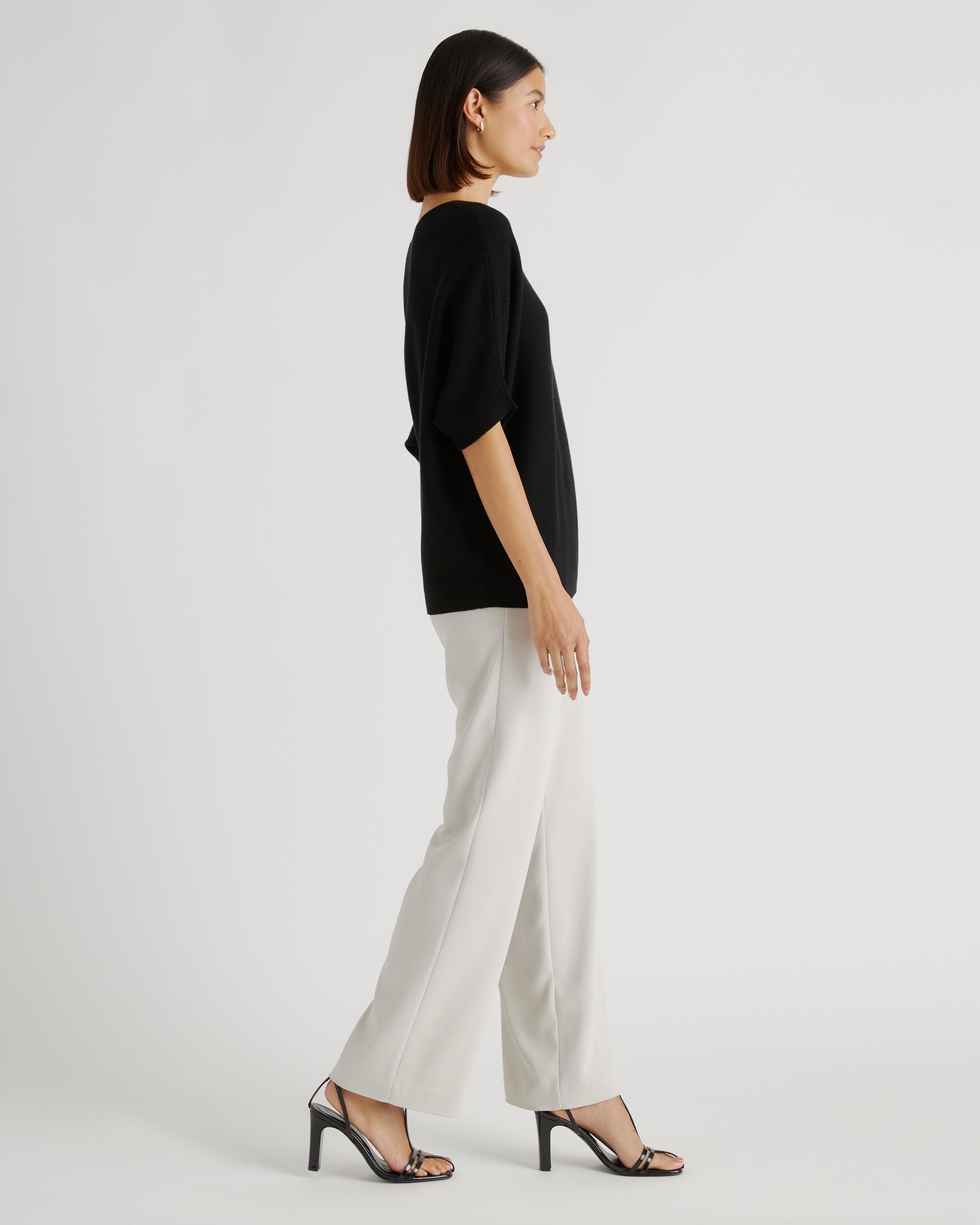 Quince | Women's Lightweight Cotton Cashmere Link-Stitch Dolman Sweater Size XS Product Image