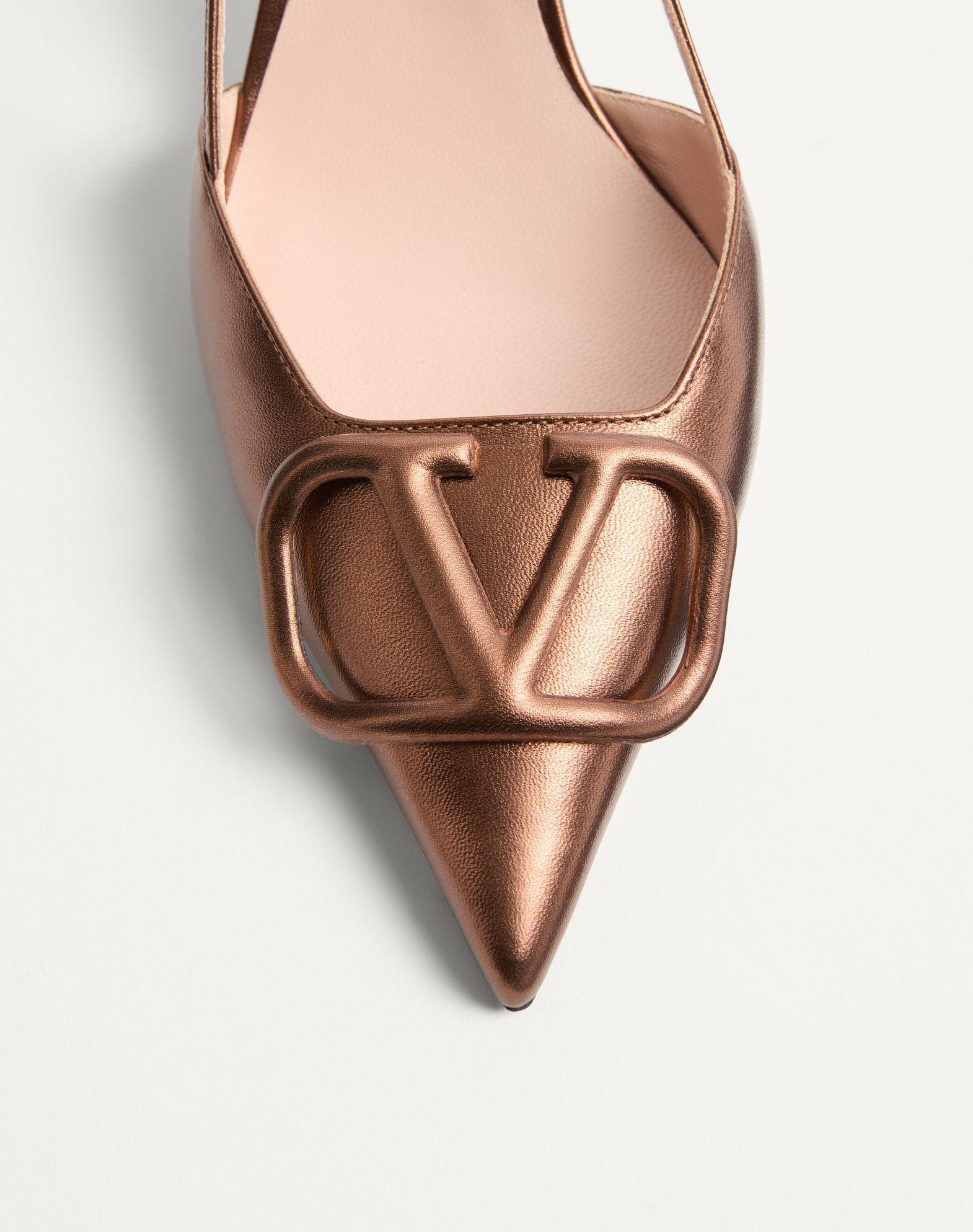 Vlogo Signature Slingback Pump In Laminated Nappa Leather 80Mm Product Image