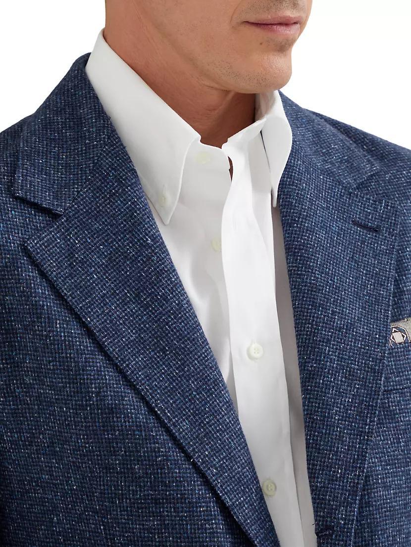 Flecked Silk, Wool and Cashmere Blazer Product Image