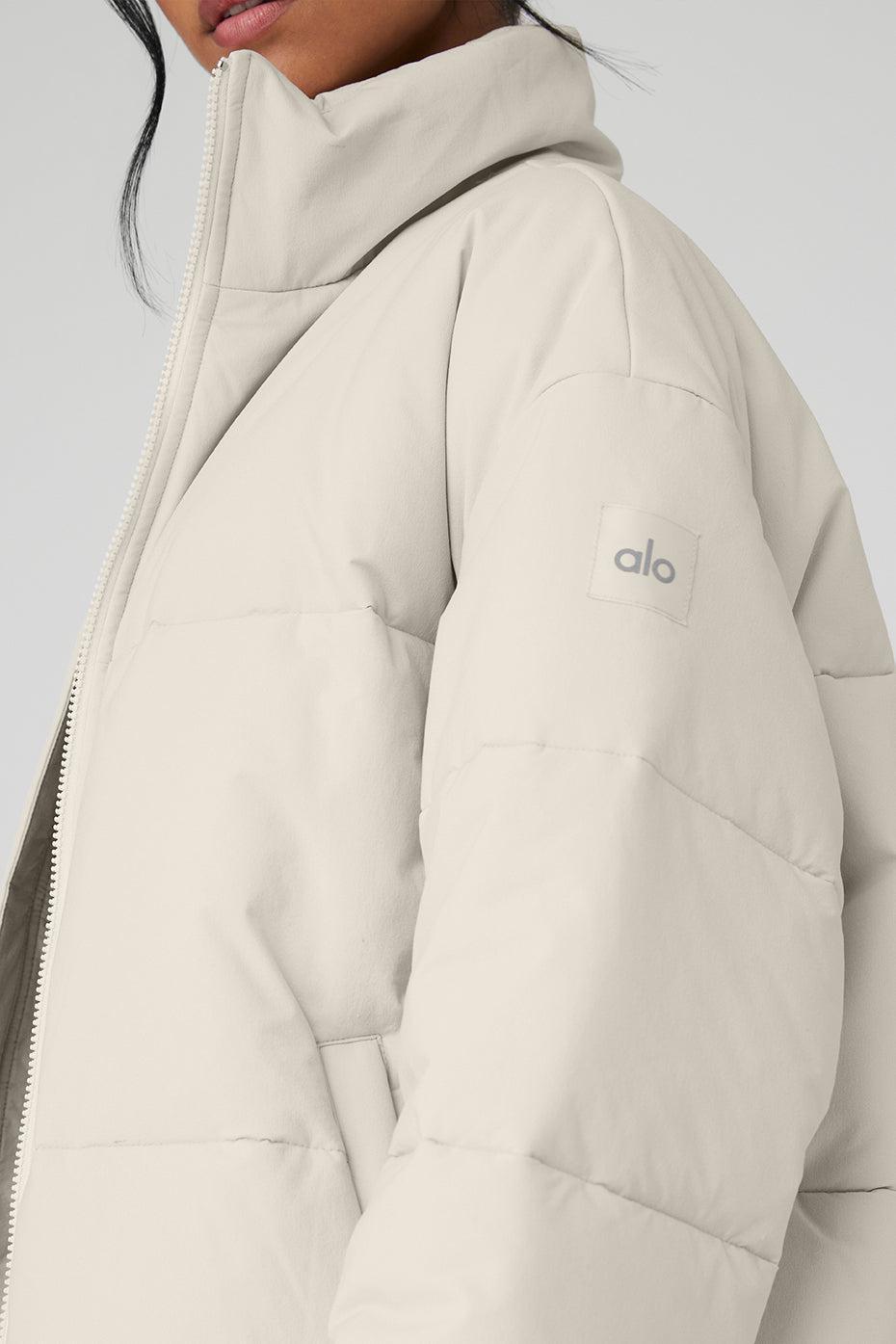 Stretch Woven Street Puffer - Bone Product Image
