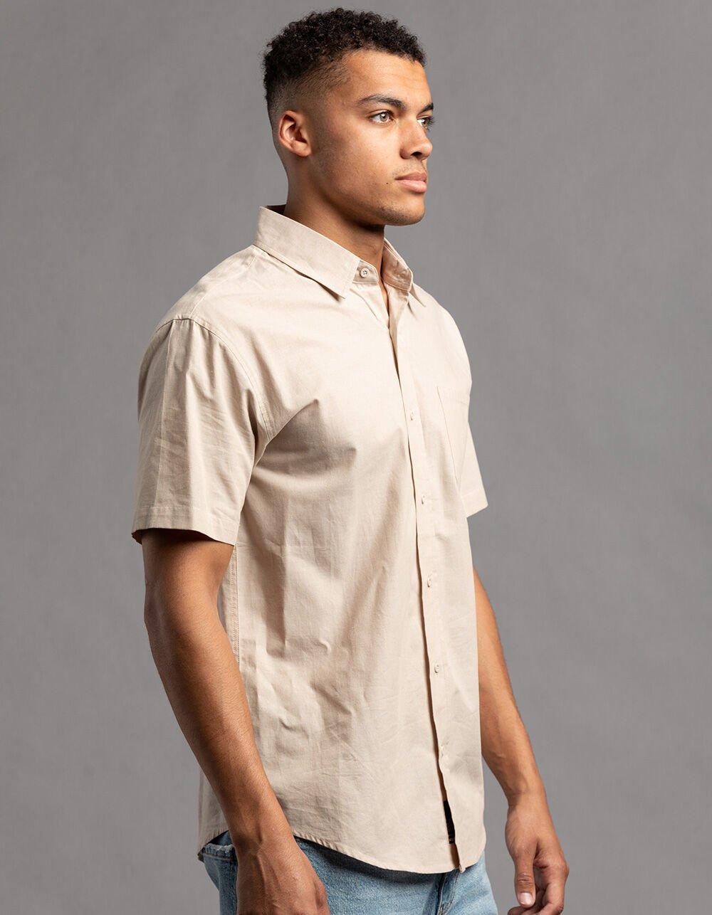 RSQ Mens Solid Chambray Button Up Shirt - GRAY Product Image