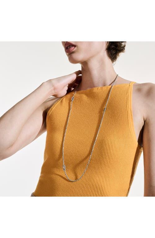 Womens Classic Chain Love Knot Sterling Silver Necklace Product Image