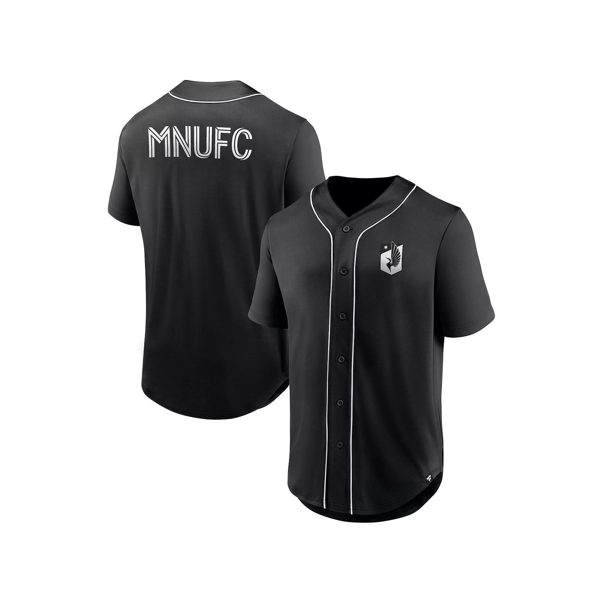 Mens Fanatics Branded Black D.C. United Third Period Fashion Baseball Button-Up Jersey Product Image