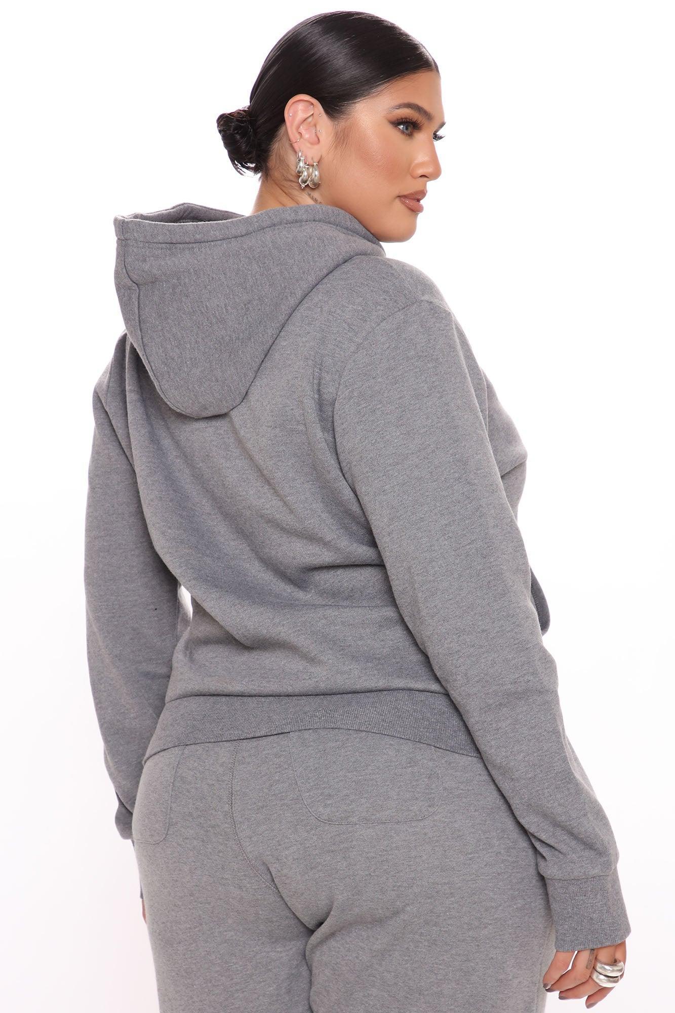 Relaxed Vibe Solid Hoodie - Heather Grey Product Image