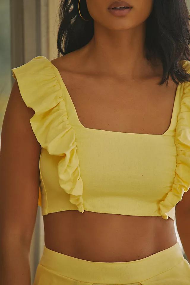 Peixoto Jocelyn Linen Crop Top Product Image