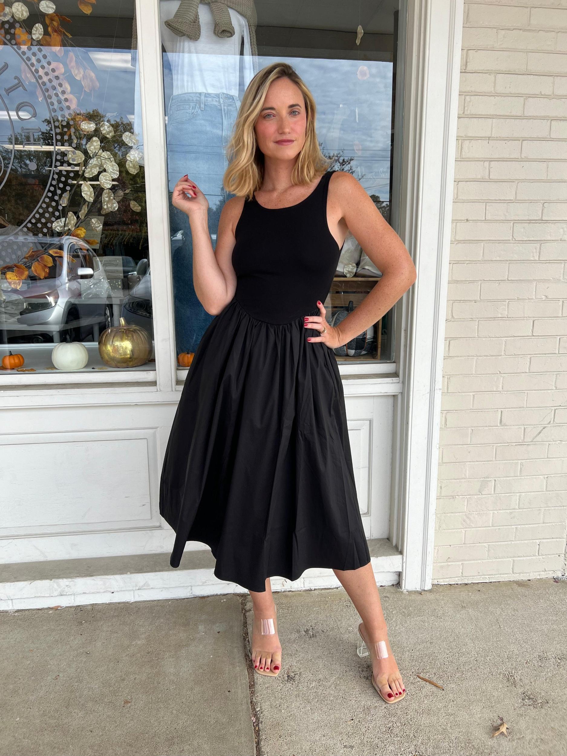 Modern Muse Drop Waist Midi Dress Product Image