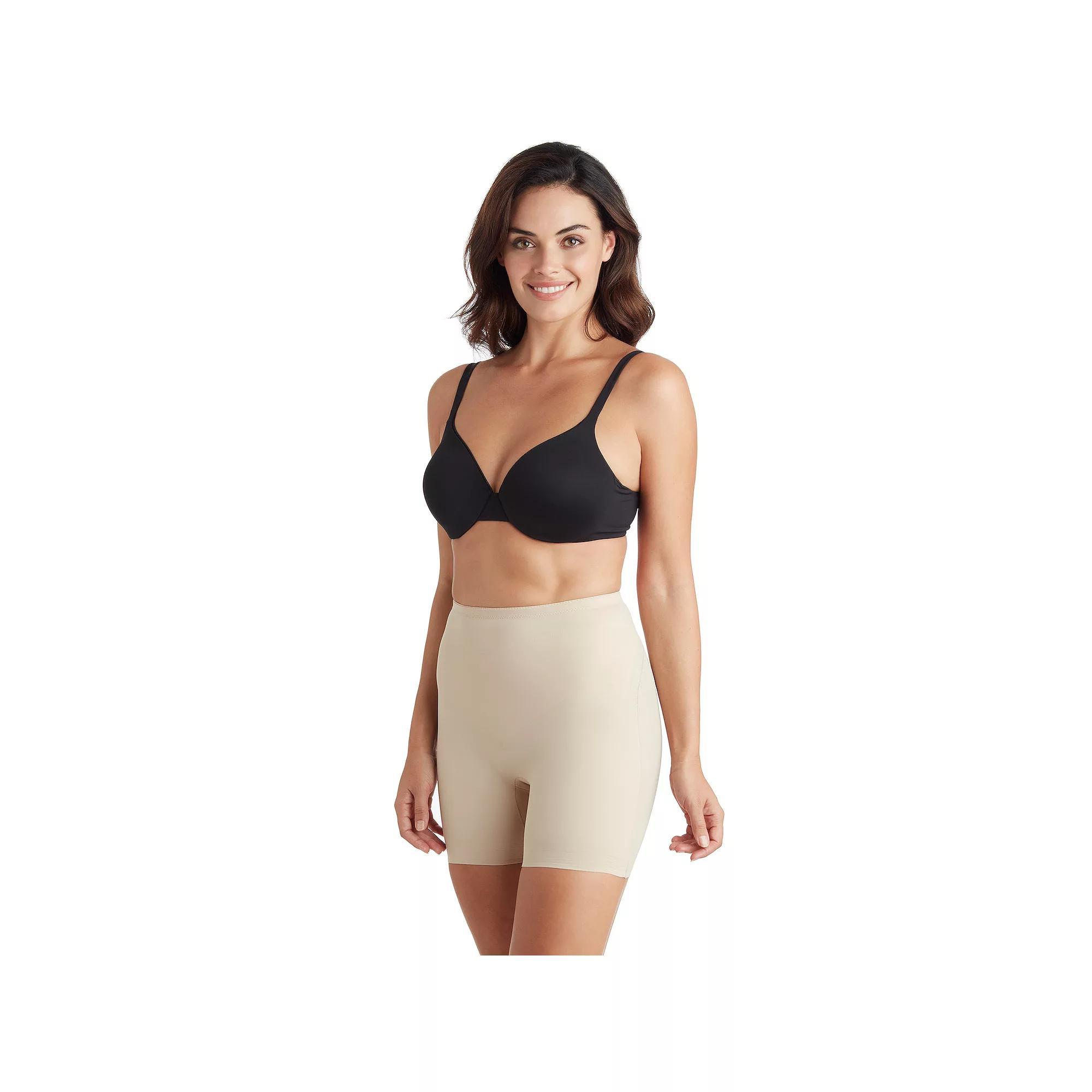 Women's Naomi & Nicole® Firm Control Shapewear Adjusts to You Mid-Thigh 7458, Size: Large, Black Product Image