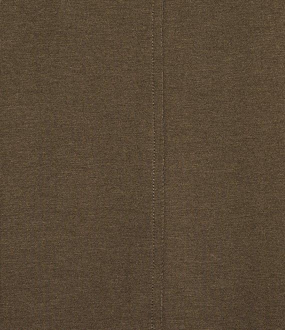 Eileen Fisher Organic Cotton Blend Stretch Jersey Crew Neck Cap Sleeve Coordinating Shirt Product Image