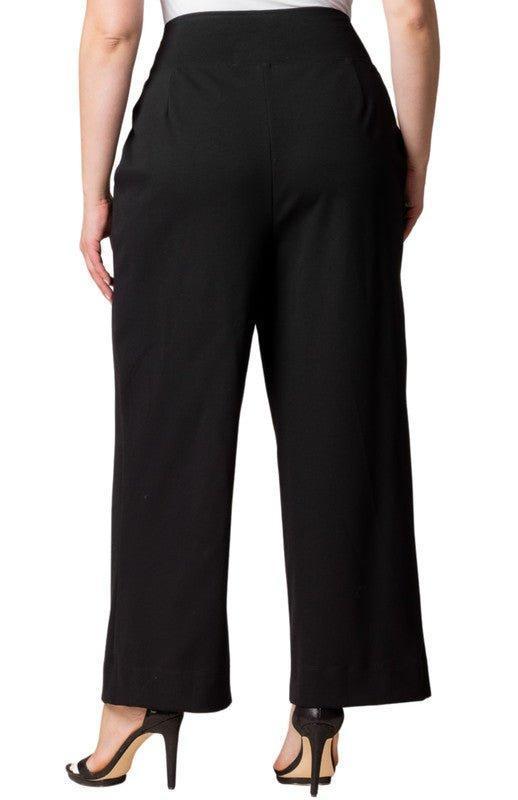 Polished Ponte Wide Leg Pants - Plus Product Image