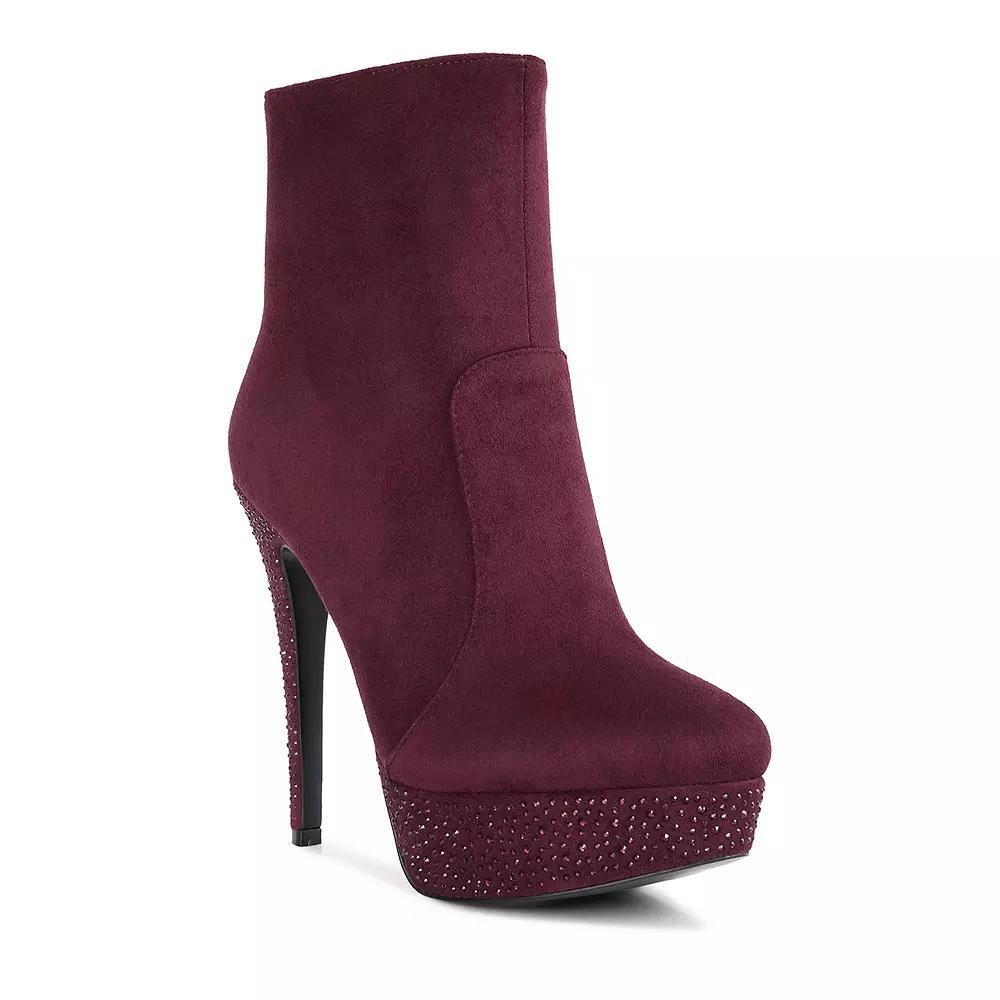 London Rag Espiree Women's Platform Ankle Boots, Size: 5, Red Product Image
