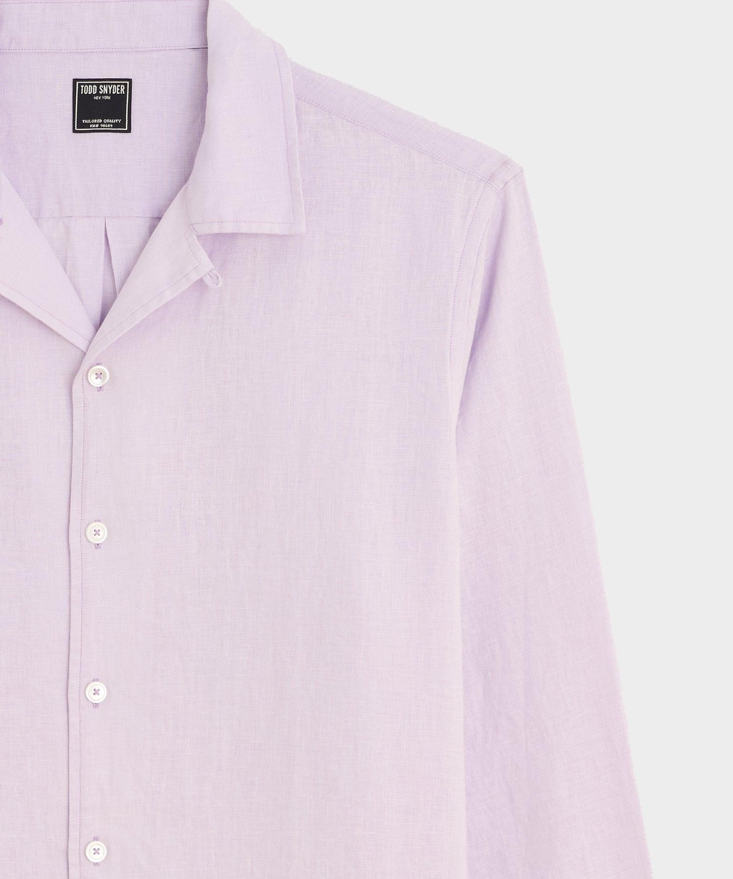 Cropped Sea Soft Irish Linen Camp Collar Shirt Product Image