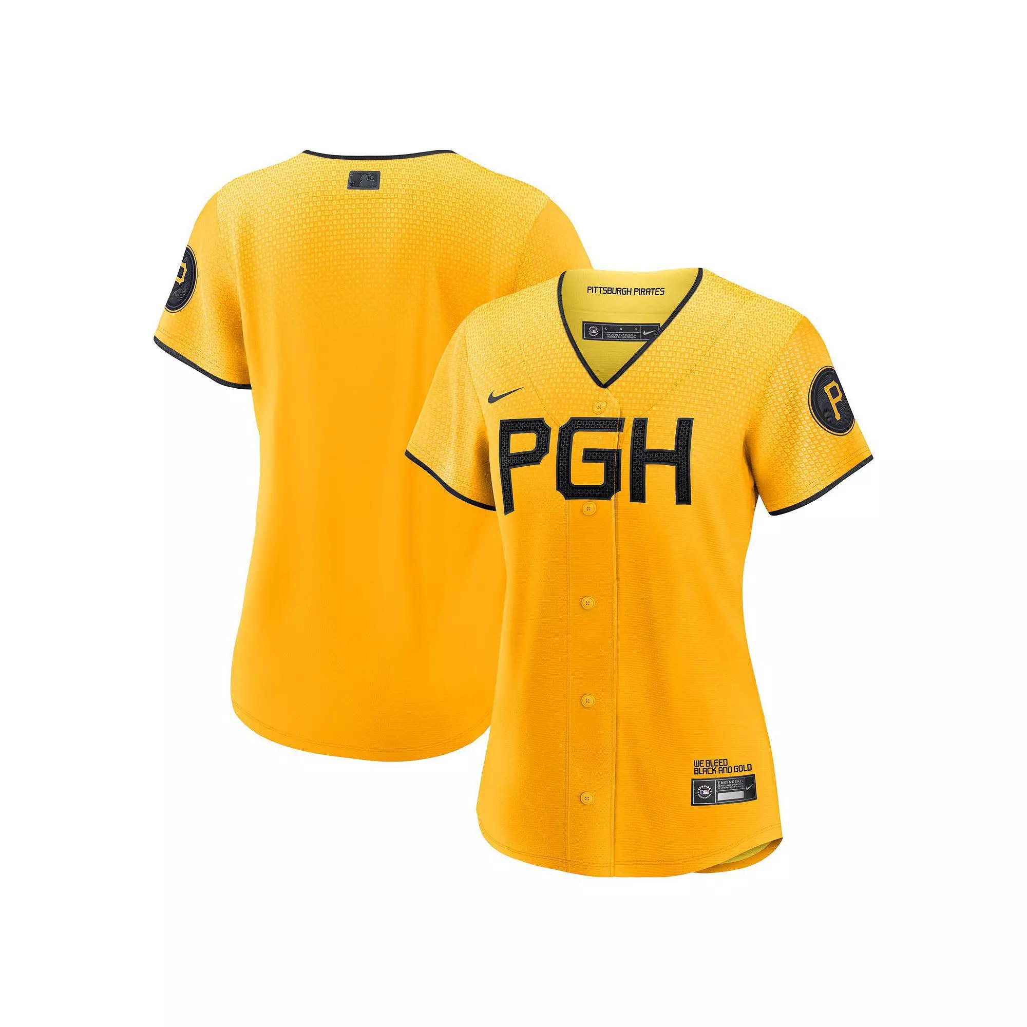 Women's Nike  Gold Pittsburgh Pirates 2023 City Connect Replica Jersey, Size: Medium Product Image