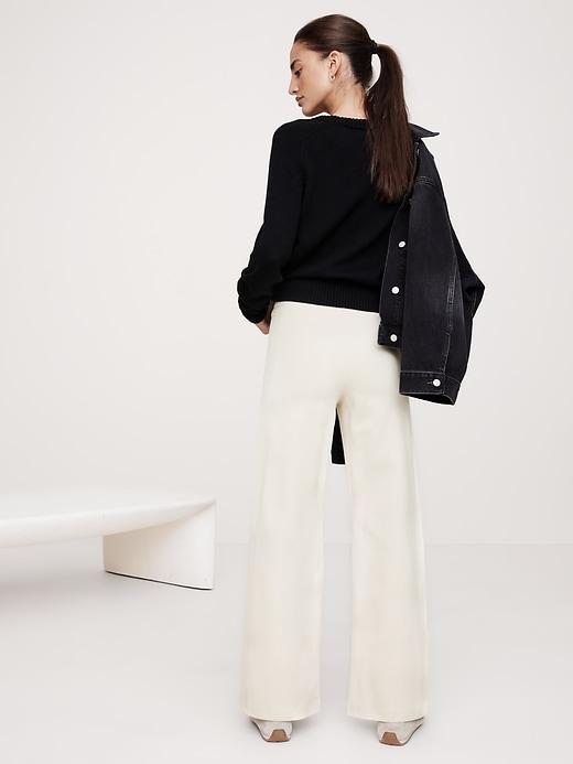 Wide-Leg Everywhere Ponte Cropped Pant Product Image