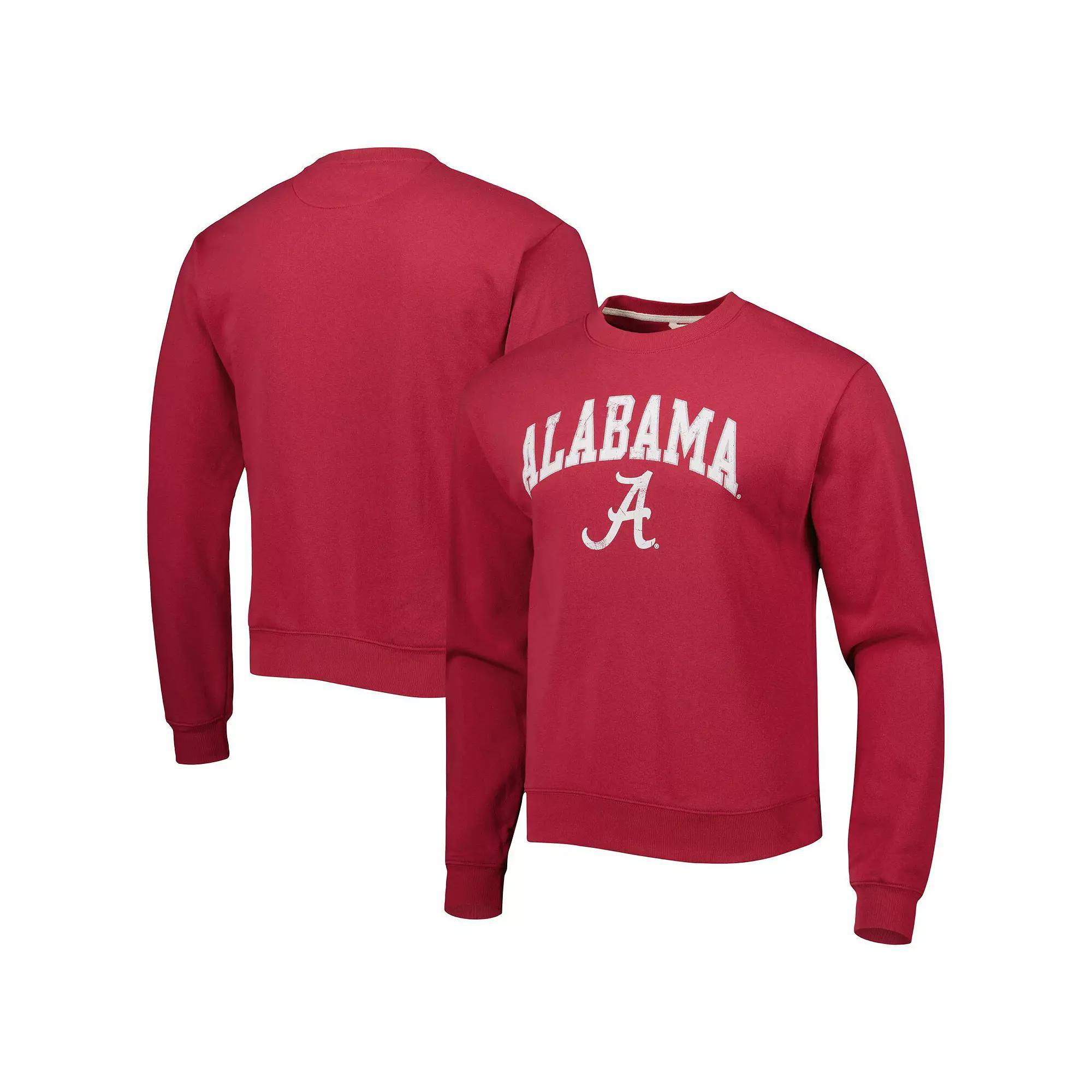 Men's League Collegiate Wear Crimson Alabama Crimson Tide 1965 Arch Essential Fleece Pullover Sweatshirt, Size: XL, Red Product Image