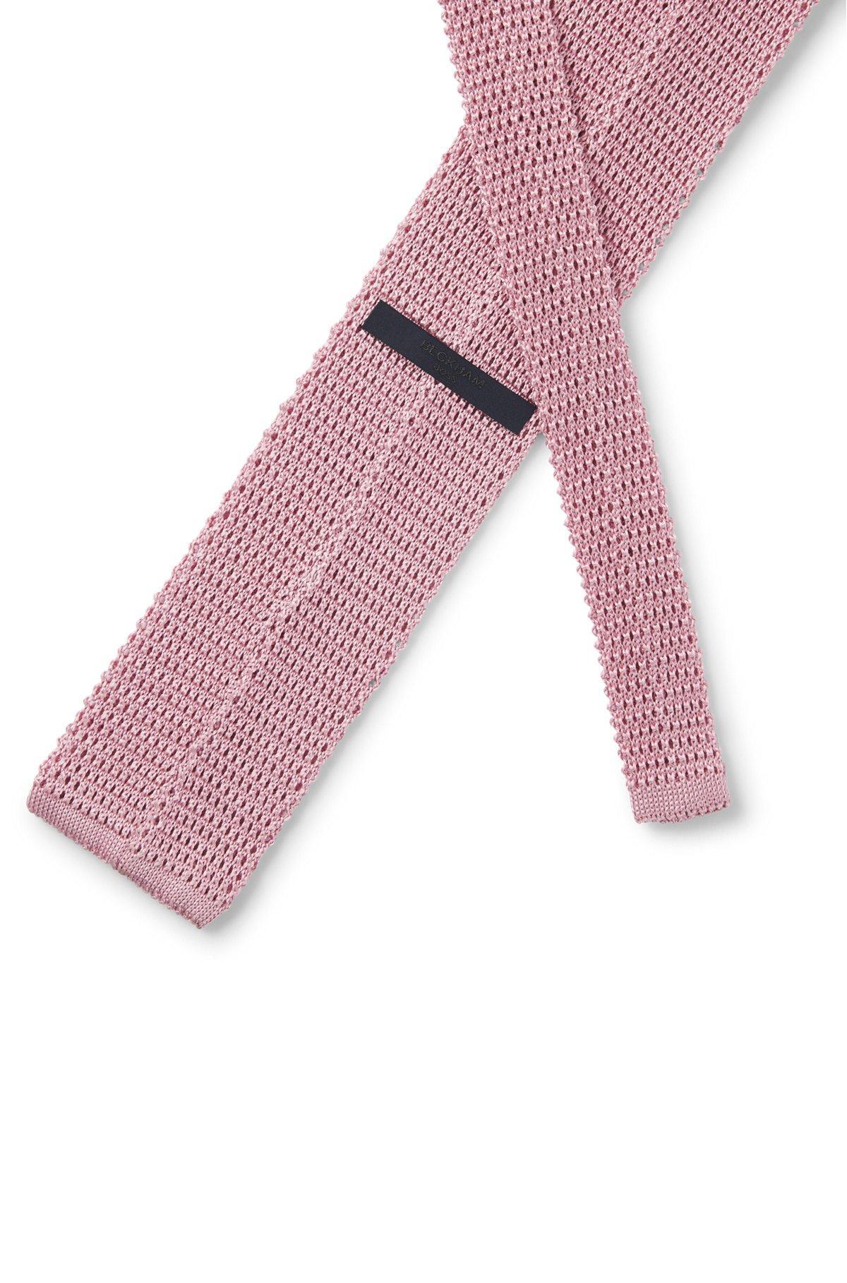BOSS - BECKHAM x BOSS knit tie in silk - light pink Product Image