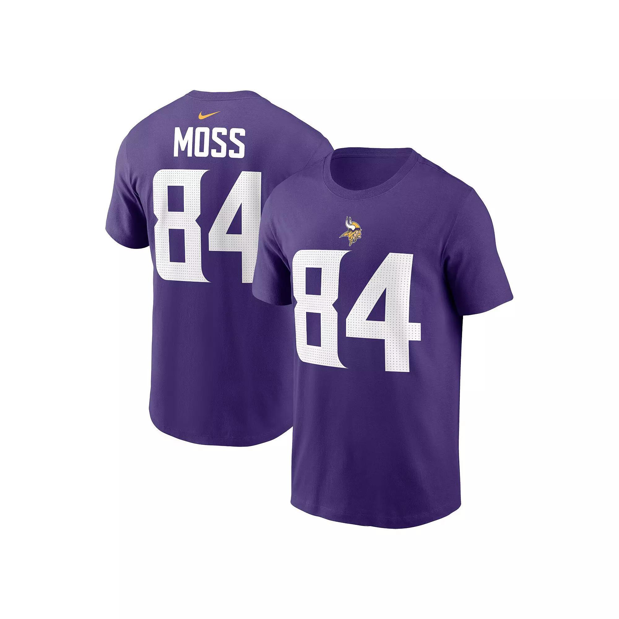 Men's Nike Randy Moss Purple Minnesota Vikings Retired Player Name & Number T-Shirt, Size: XL Product Image