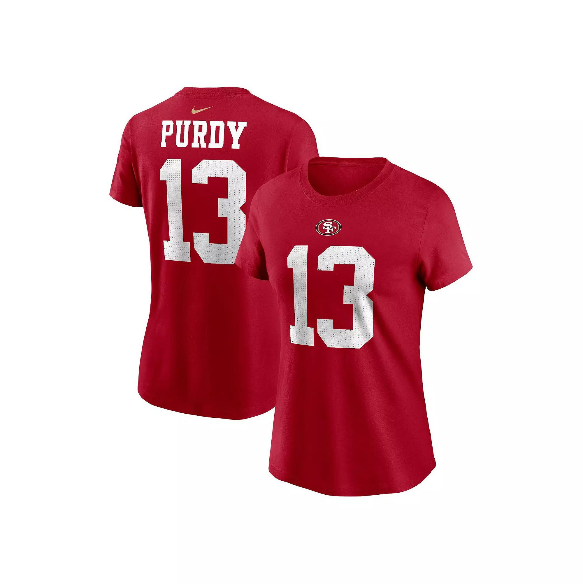Women's Nike Brock Purdy Scarlet San Francisco 49ers Player Name & Number T-Shirt, Size: 2XL, Red Product Image