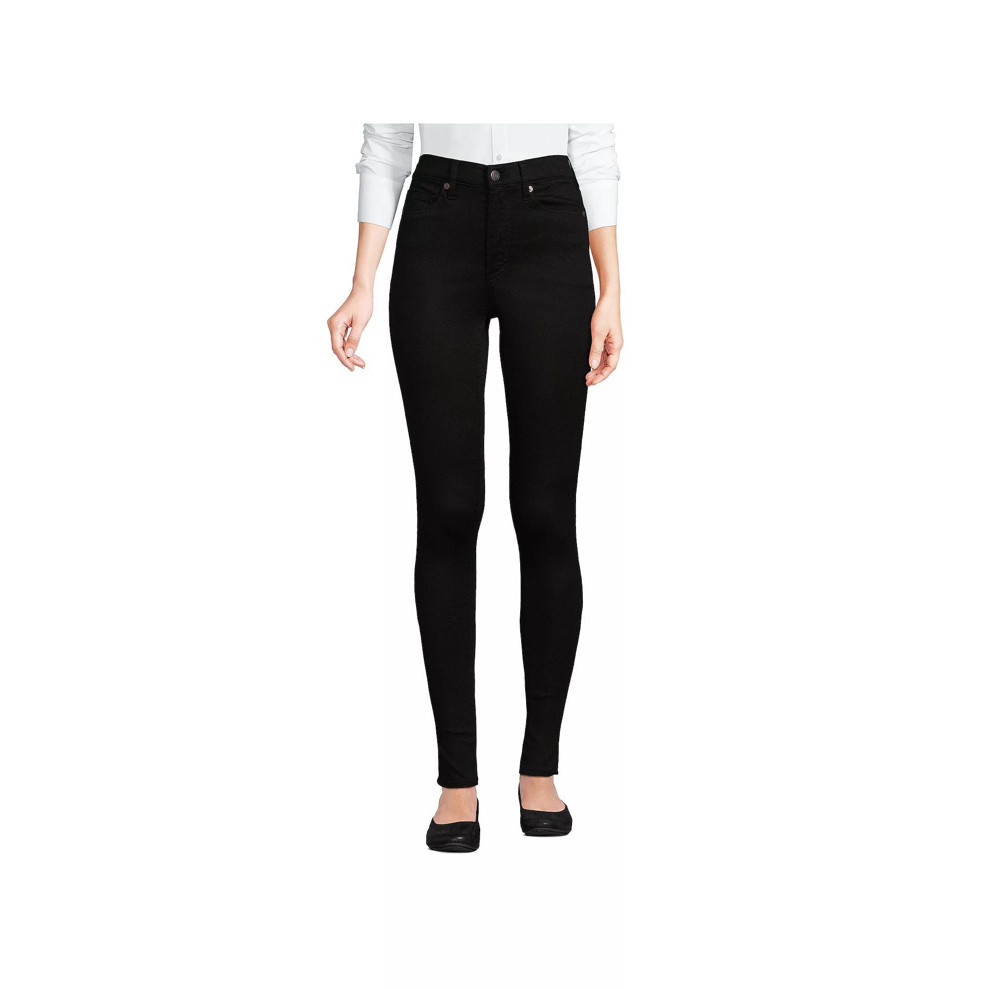 Women's Lands' End Lycra Skinny Jeans, Size: 16, River Rinse Product Image