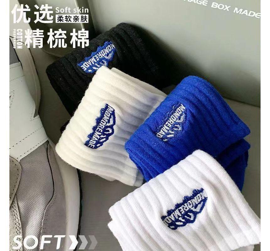 Mountain Letter Embroidered Socks Product Image