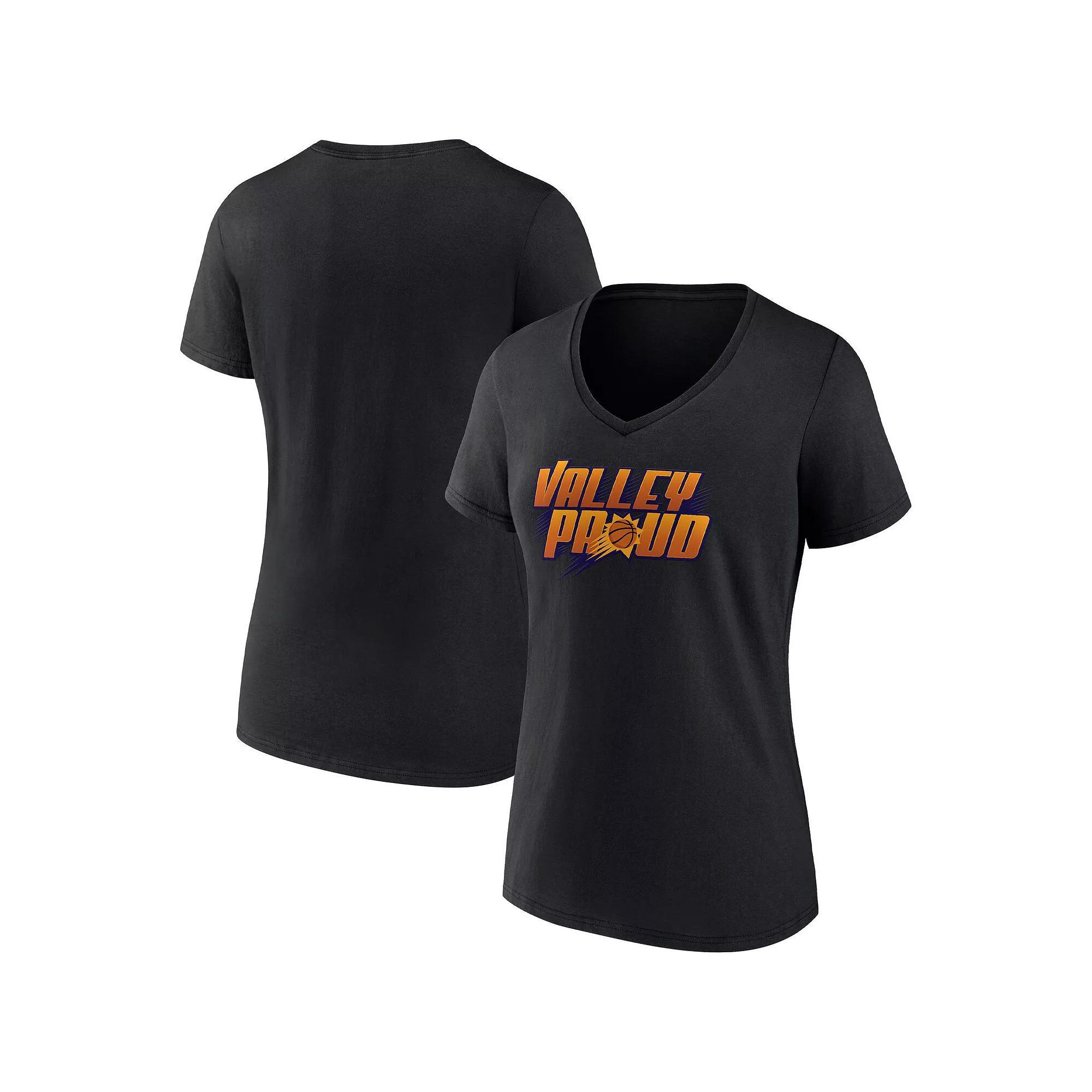 Womens Fanatics Branded Black Phoenix Suns Hometown Collection Valley Proud V-Neck T-Shirt Product Image