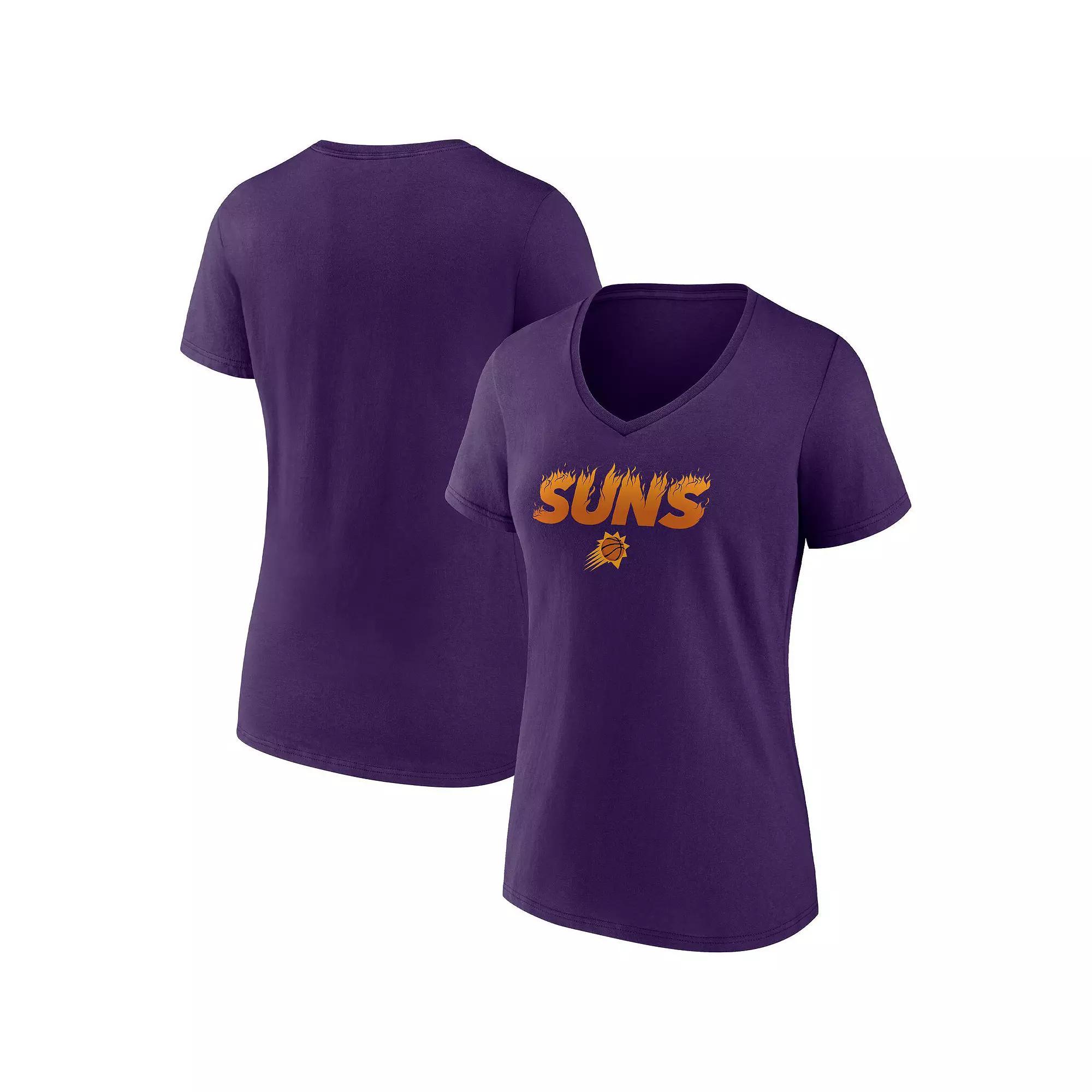Women's Fanatics Branded Purple Phoenix Suns Hometown Collection On Fire V-Neck T-Shirt, Size: Small, Phx Purple Product Image