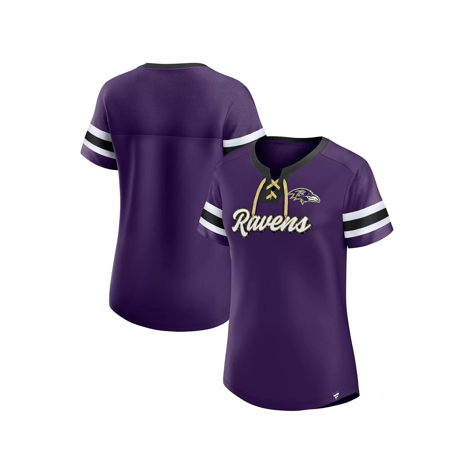 Womens Fanatics Branded Baltimore Ravens Original State Lace-Up T-Shirt Product Image