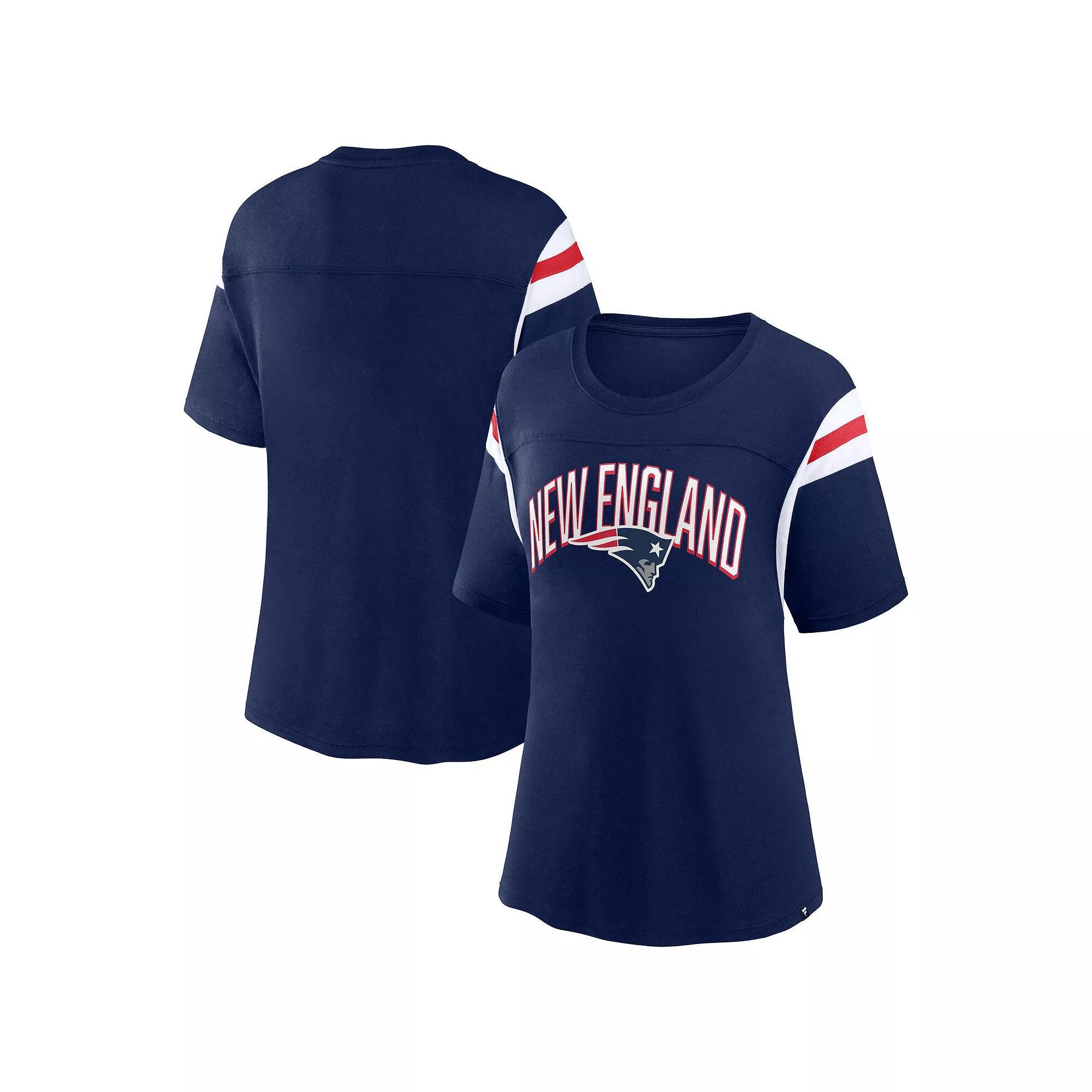 Women's Fanatics Branded Navy New England Patriots Earned Stripes T-Shirt, Size: Small, Blue Product Image