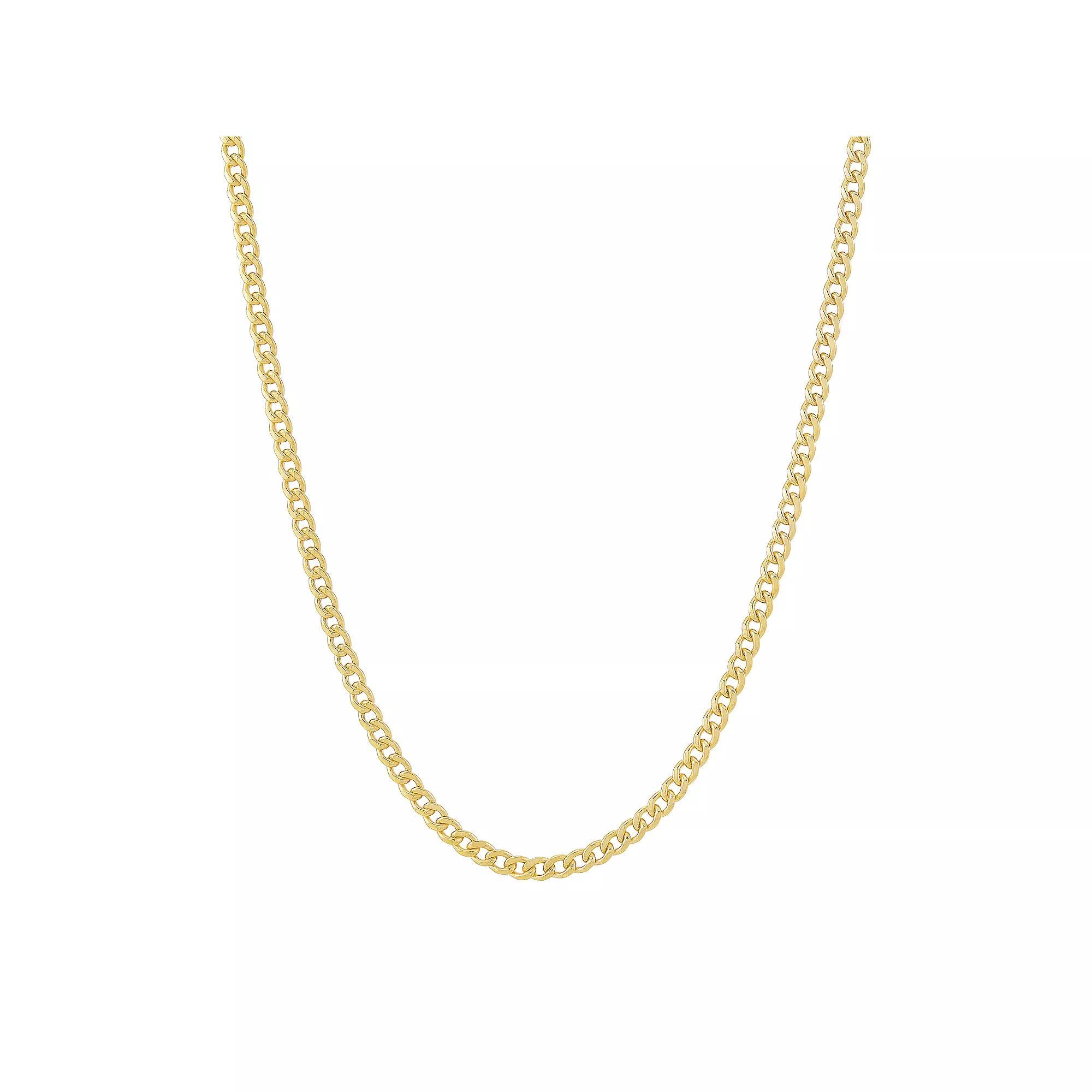 Everlasting Gold 10k Gold 2.8 mm Curb Chain Necklace, Women's, Size: 22" Product Image