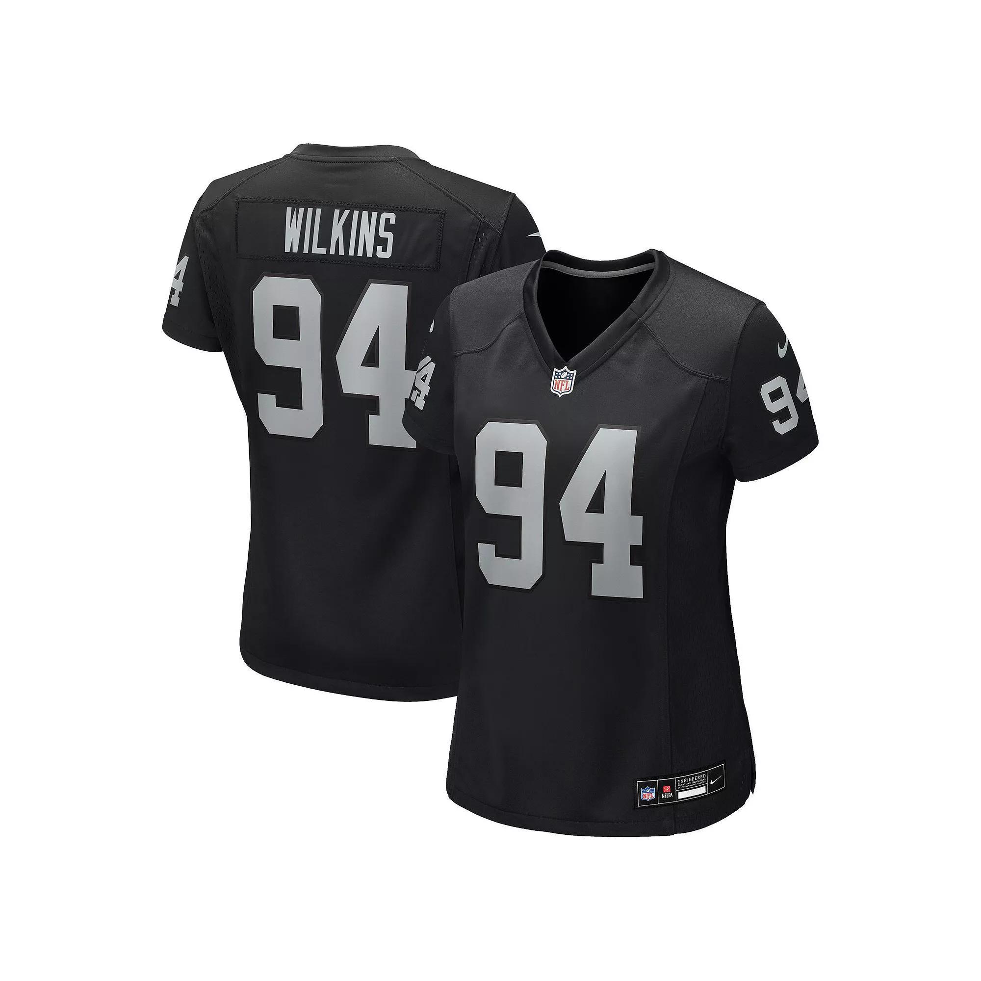Women's Nike Christian Wilkins Black Las Vegas Raiders Team Game Jersey, Size: Small, Lvr Black Product Image
