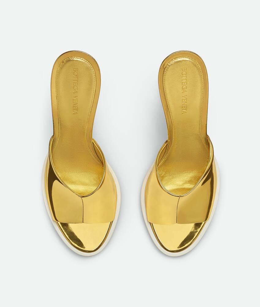 Women's Cha-Cha Mule in Gold / White Product Image
