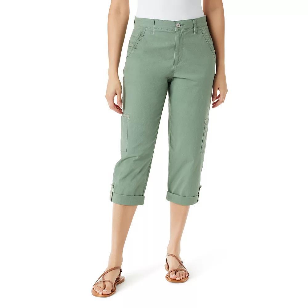 Womens Gloria Vanderbilt Cargo Capris Garden Green Product Image