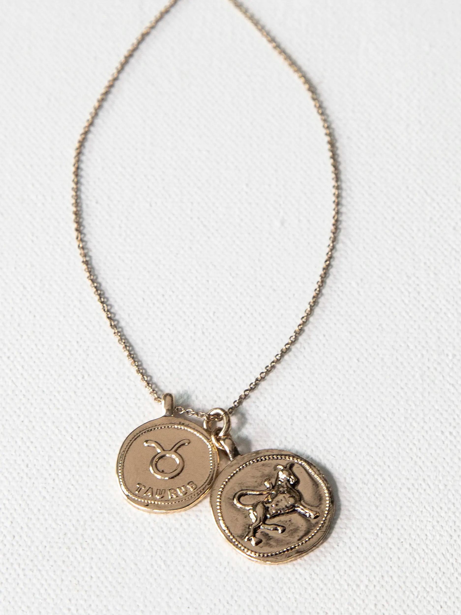 Zodiac Coin Necklace - Gemini Product Image