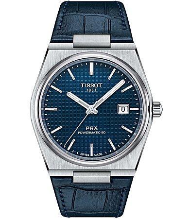 Tissot Mens Prx Automatic Stainless Steel Tonneau Bracelet Watch Product Image
