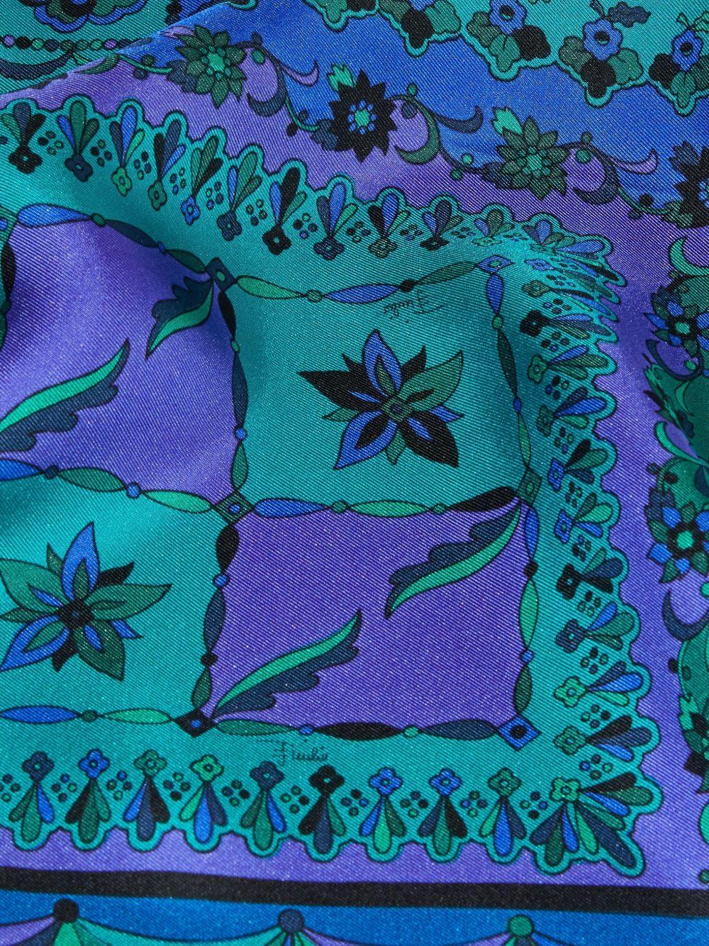 Festa-print silk scarf Product Image