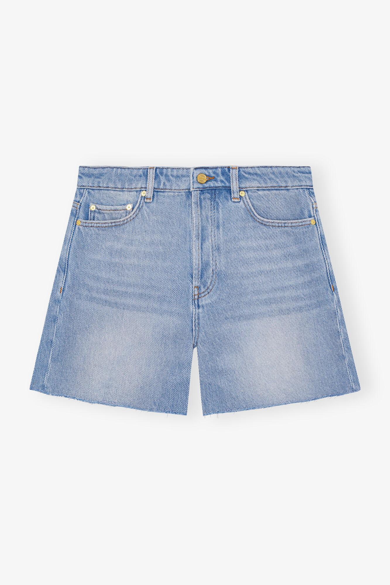 Blue Heavy Denim Shorts Product Image