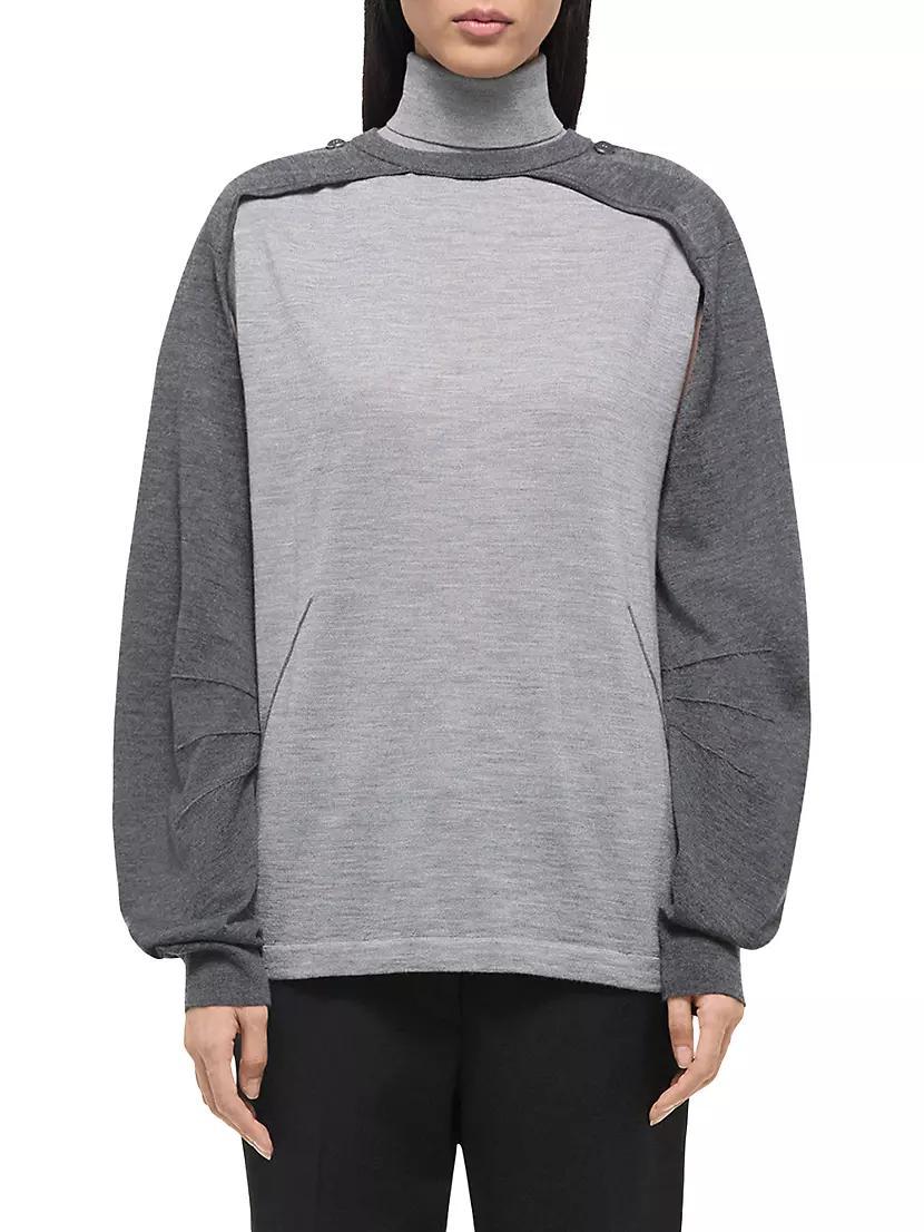 Apex Silk-Blend Turtleneck Top Product Image
