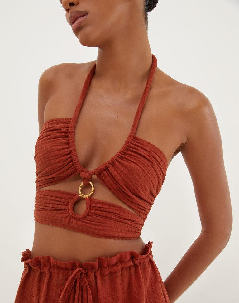 Marge Detail Top - Redwood Product Image