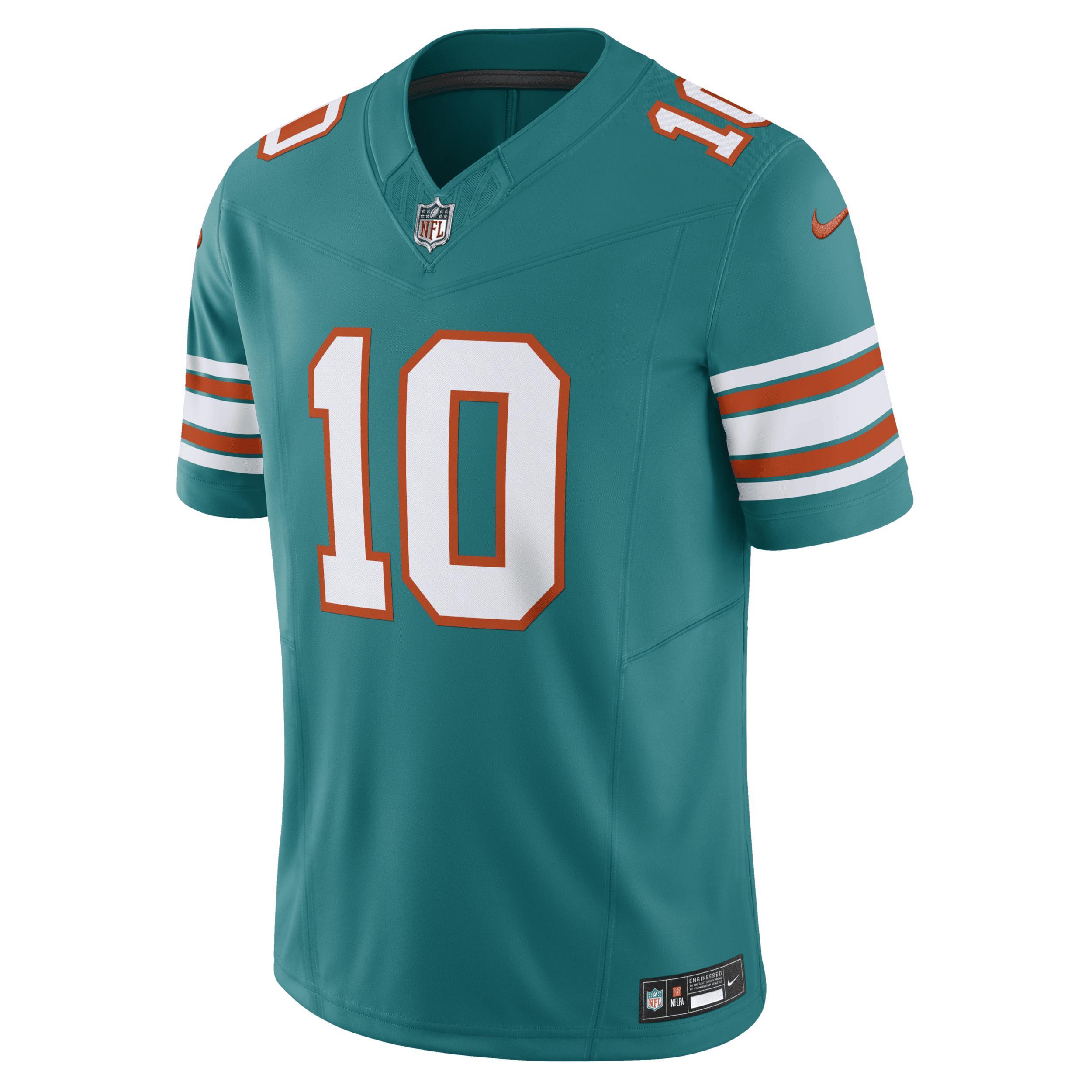 Men's Nike Tyreek Hill Aqua Miami Dolphins Alternate Vapor F.U.S.E. Limited Jersey, Size: 3XL, Turquoise A Product Image