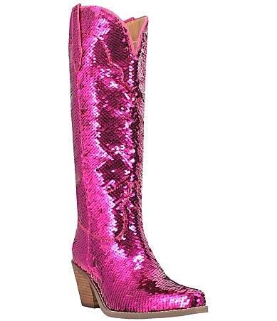 Women's Dingo Dance Hall Queen Tall Western Boots, Size: 10, Purple Product Image