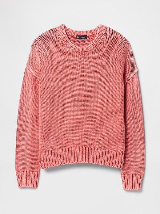 100% Cotton Relaxed Sweater Product Image