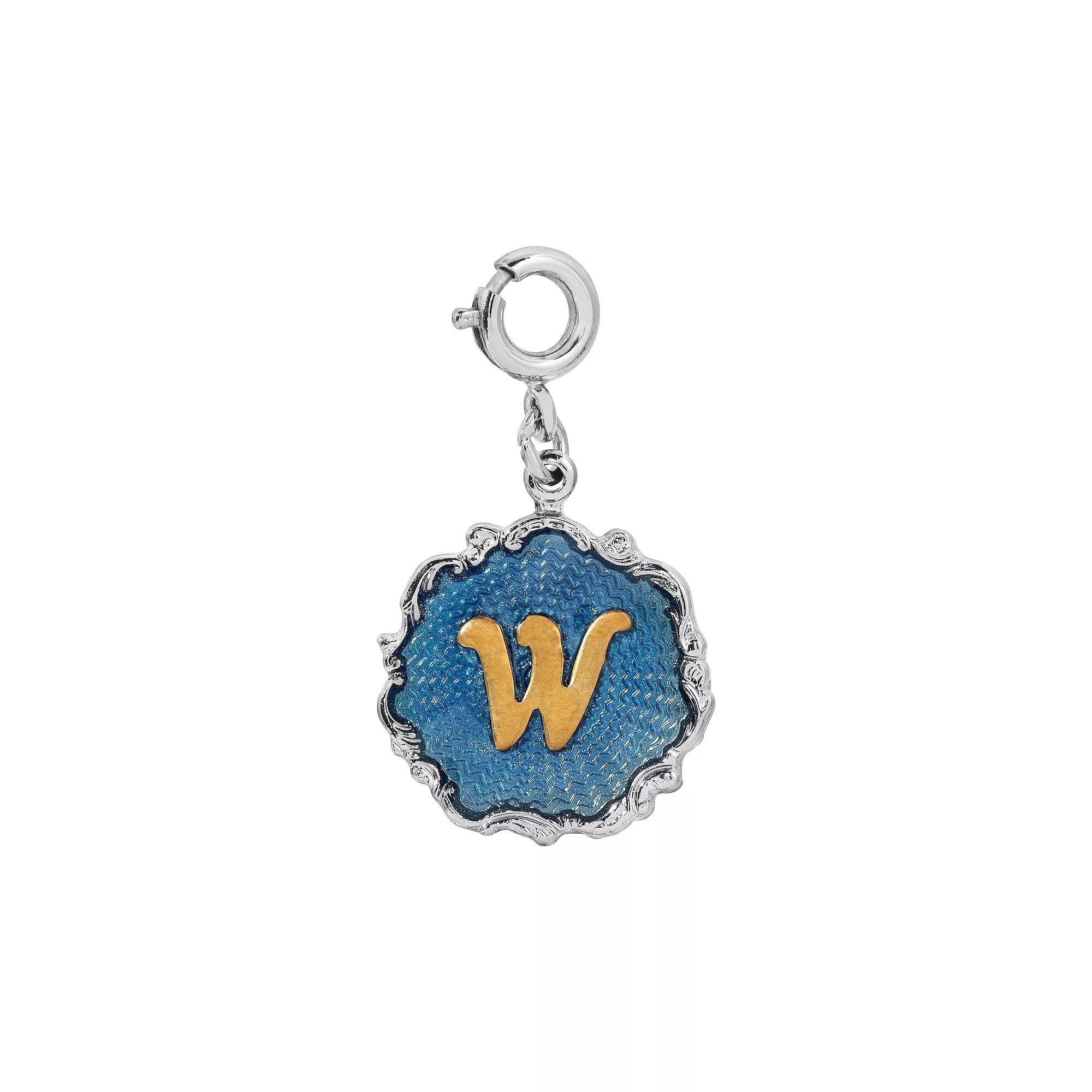 1928 Blue Enamel Initial Charm, Women's, Blue O Product Image